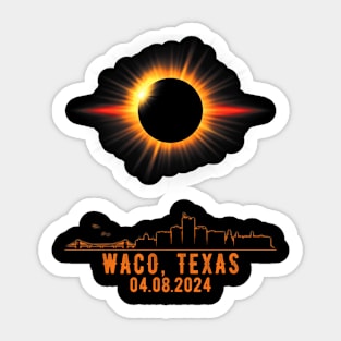 Total Solar Eclipse 04.08.2024 Waco Texas Sticker